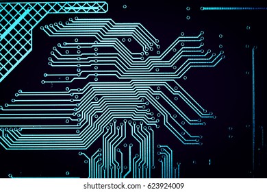 Circuit board. Electronic computer hardware technology. Motherboard digital chip. Tech science background. Integrated communication processor. Information engineering component.