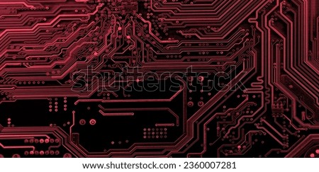 Circuit board. Electronic computer hardware technology. Motherboard digital chip. Computer components . Panoramic background