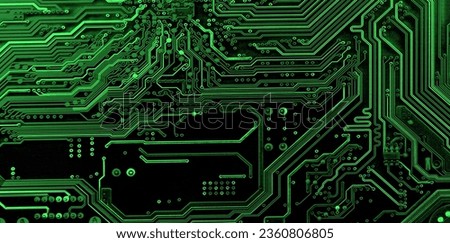 Circuit board. Electronic computer hardware technology. Motherboard digital chip. Computer components . Panoramic background