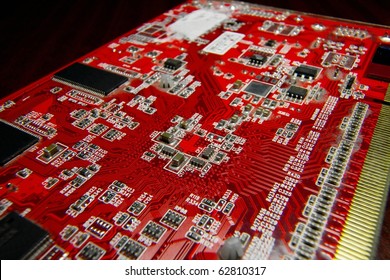 Circuit board with many electronic components