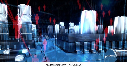 Circuit board over white background against binary codes and people icons