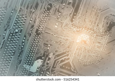 Circuit neutral lights background. Abstraction for science presentations. Abstract futuristic background.
