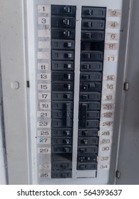 The Circuit Old Breakers In Control Box.