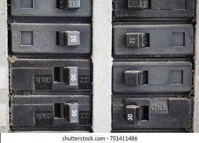 Circuit Old Breakers In Control Box.