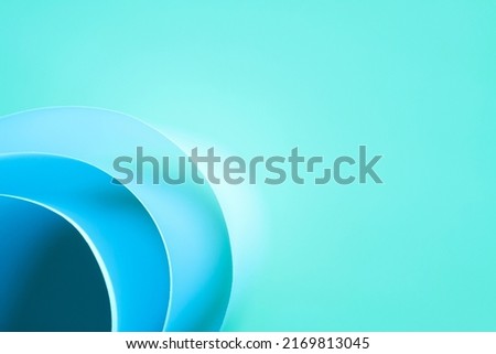 circular abstract shapes of bluish and greenish tones