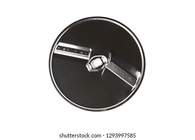 A Circular Blade For Kitchen Machine (food Processor) Isolated On White Background.