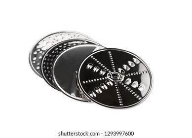 A Circular Blade For Kitchen Machine (food Processor) Isolated On White Background.