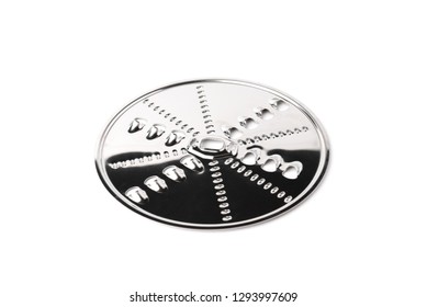 A Circular Blade For Kitchen Machine (food Processor) Isolated On White Background.