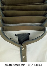 The Circular Collar Of The Rayon Fabric Shirt