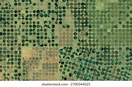Circular Crop Fields Aerial Pattern Center Pivot Irrigation