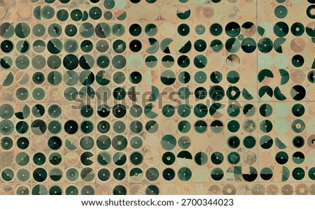 Circular Crop Fields Aerial Pattern Center Pivot Irrigation