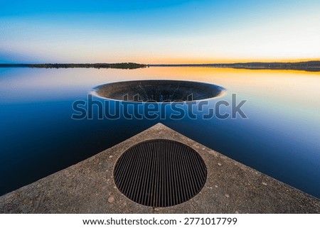 Circular Dam Spillway Structure for Emergency Water Discharge