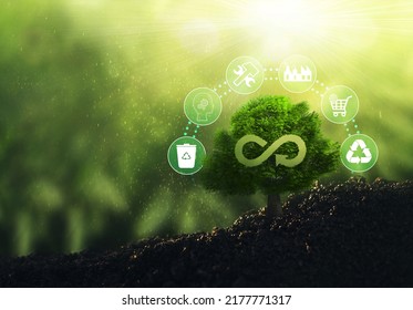 Circular economy concept. Sharing,reusing,repairing,renovating and recycling existing materials and products as much possible. Energy consumption and CO2 emissions are increasing.
 - Shutterstock ID 2177771317
