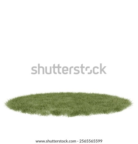 circular grass patch, but with a lighter and slightly drier appearance, but the grass appears less dense and less vibrant. The transparent background increases the visibility of the grass.