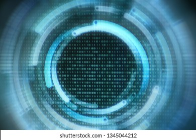 circular line of energy surrounding lines of binary codes. computer technology concepts language matrix style background. digital number one and zero in light blue color. - Powered by Shutterstock - Get 15% off with code: PIKWIZARD15