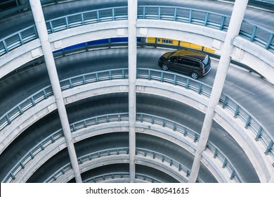 Circular ramp in parking garage - Powered by Shutterstock