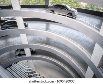 Circular ramp in parking garage building - Powered by Shutterstock