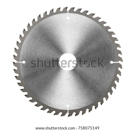 Circular saw blade for wood work isolated on white, included clipping path Foto stock © 