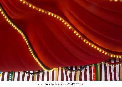 A Circus Tent Inside With Lights