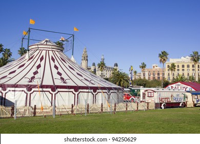 A Circus Tent From The Outside. Show For All Ages