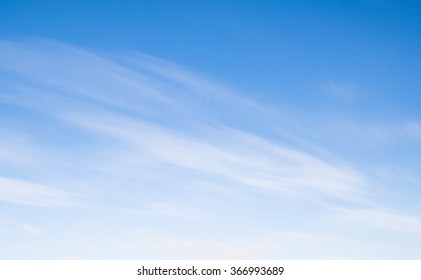 Cirrus Clouds In The Blue Sky