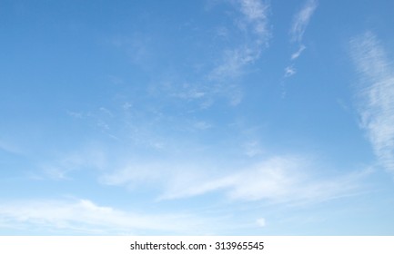 cirrus clouds in the blue sky background
