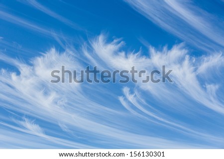 cirrus clouds with blue sky background