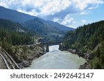 Cisco crossing, Canada - 22nd June 2023:The Canadian Pacific Railway train on the Cisco Crossing