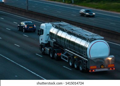 Cistern Lorry In Motion On The Motorway