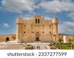 The Citadel of Qaitbay is a 15th-century defensive fortress located on the Mediterranean sea coast, in Alexandria, Egypt