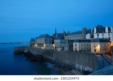 The citadel and ramparts of old city of Saint Malo, Brittany, France