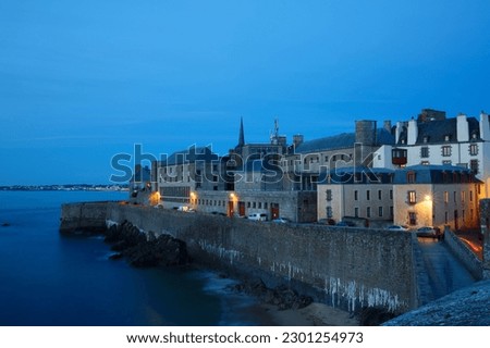 The citadel and ramparts of old city of Saint Malo, Brittany, France