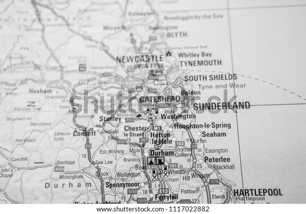 Cities United Kingdom On Map Backgrounds Textures Stock Image