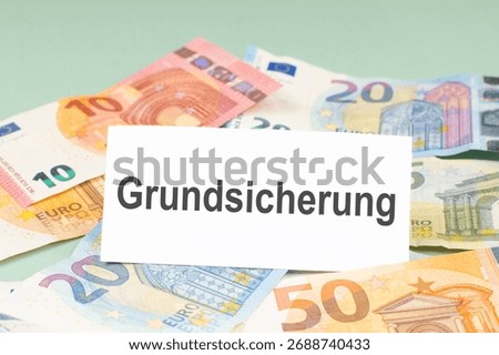 Citizen money, german language, basic guarantee money security, new financial help reform for unemployment in Germany, social issue
