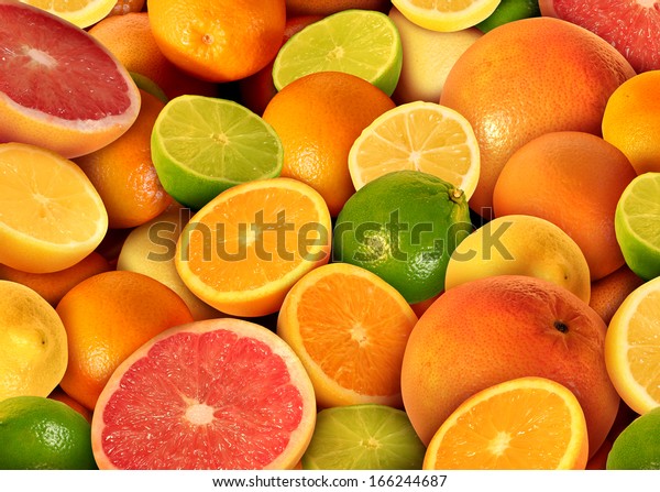 Citrus Fruit Background Group Oranges Lemons Stock Photo Edit Now