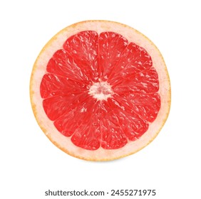 Citrus fruit. Half of fresh grapefruit isolated on white - Powered by Shutterstock