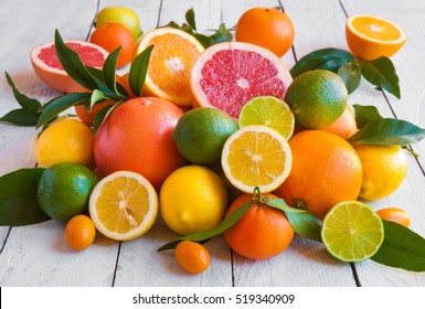 Citrus fruits (orange, lemon, grapefruit, mandarin, lime)