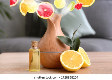 Citrus Oil Diffuser On Table In Room