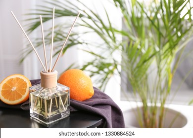 Citrus Reed Diffuser On Table In Room