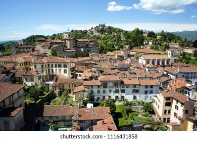 Citta-Alta. The Old City of Bergamo. View from the Tower of Campanone.