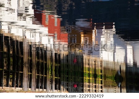City abstract artsy reflection wallpaper