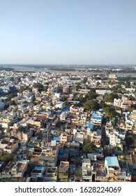 A City Aeriel View From A Mountain