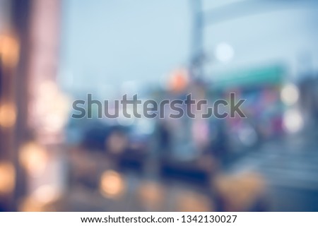 CITY BACKGROUND IN WINDOW REFLECTION