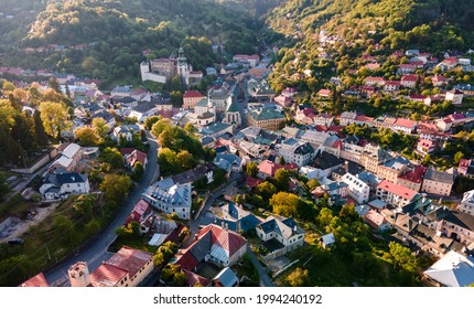 City of Banska Stiavnica, UNESCO, Slovakia. Old Slovakia mining town of Banska Stiavnica. Old castle tower  - Shutterstock ID 1994240192