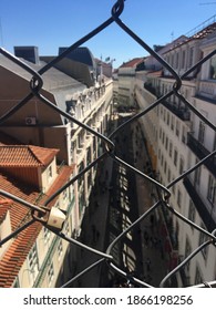 The City Behind The Fence, Vanishing Point Street Behind A Fence