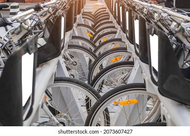 City Bike Rental Parking Urban Transport Eco Wheels .Moscow City 