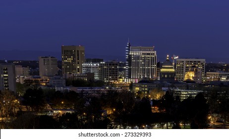City of Boise skyline at night