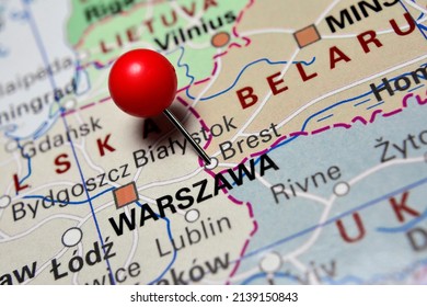 City Brest On Map Belarus 260nw 2139150843 