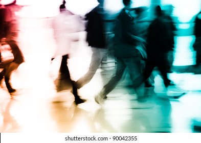 City Business People Abstract Background Blur Motion