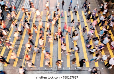 City Busy Pedestrian Crossing